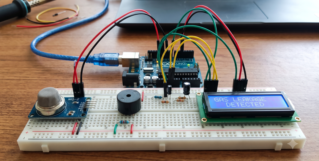 Arduino-Based Gas Leakage Detection System with Buzzer Alert