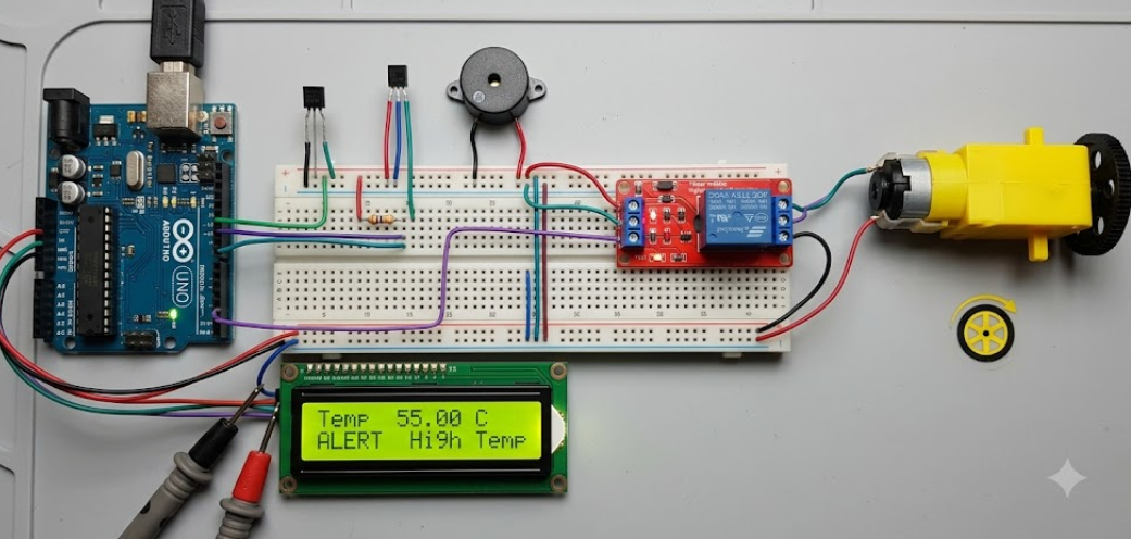 Automatic Temperature based dc motor controller